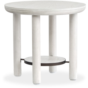 Sunset Cove - White Round End Table