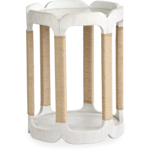 Sunset Cove - White Drum Table