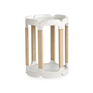 Sunset Cove - White Drum Table