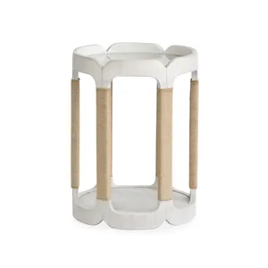 Sunset Cove - White Drum Table