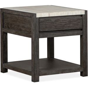 Plum Creek - Black Rectangular End Table