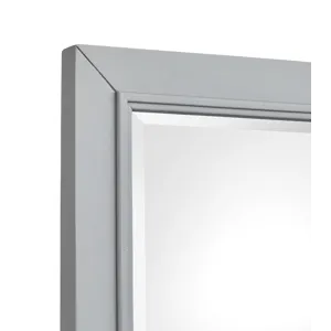 Charleston White Dove And Harbor Gray White Drawer Dresser With Grey Landscape Mirror