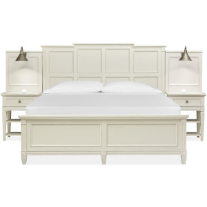 Willowbrook Egg Shell White Queen Wall Panel Bed