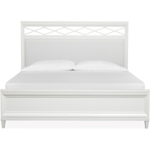 Springhouse Whisper White Queen Upholstered Panel Bed