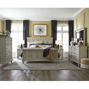 Newport Alabaster California King Panel Bed