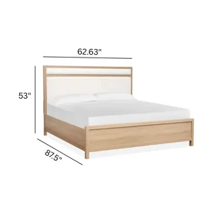 Merrifield Sandstone Beige Queen Upholstered Panel Bed