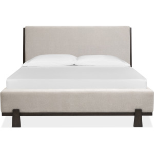Tauren Coffee Bean Cal.King Upholstered Panel Bed