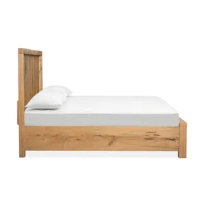 Laramie Honey Wheat California King Panel Storage Bed