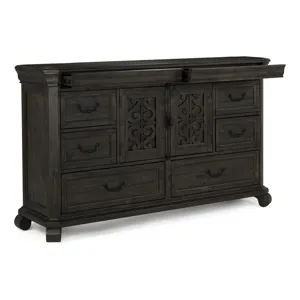 Bellamy Peppercorn Drawer Dresser With Shaped Mirror