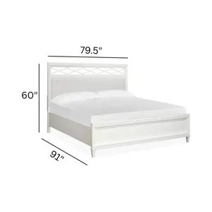 Springhouse Whisper White California King Upholstered Panel Bed