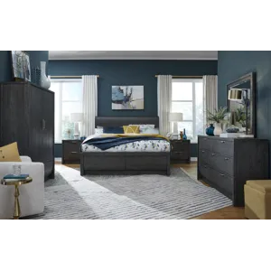 Kinsley Black Heron Queen Panel Bed