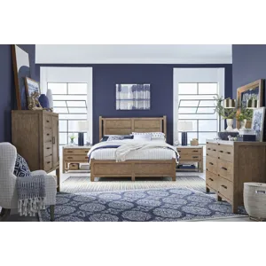 Plum Creek Sierra Brown California King Panel Bed
