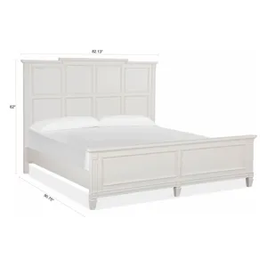 Willowbrook Egg Shell White California King Panel Bed