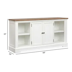 Kingston Whisper White And Cerused Nutmeg Credenza
