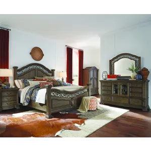 Durango Willadeene Brown Drawer Dresser With Shaped Mirror
