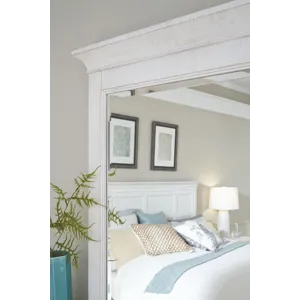Heron Cove Chalk White And Dovetail Grey Drawer Dresser With Landscape Mirror