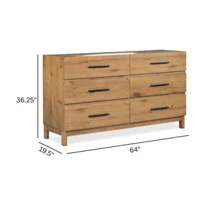 Davenport Rustic Caramel Double Drawer Dresser