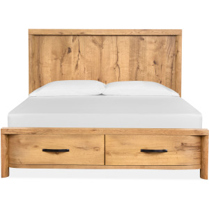 Laramie Honey Wheat California King Panel Storage Bed