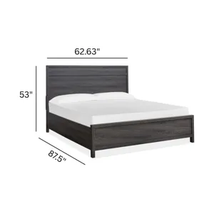 Merrifield Raisin Black Queen Panel Bed
