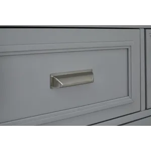 Charleston Harbor Gray Grey Drawer Dresser With Landscape Mirror