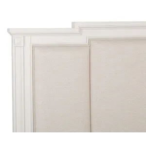 Willowbrook Egg Shell White California King Panel Upholstered Bed