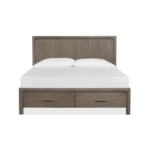 Westbourne Dark Umber Queen Panel Storage Bed