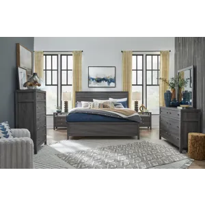 Merrifield Raisin Black Queen Panel Bed