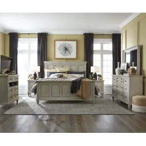 Newport Alabaster California King Panel Bed