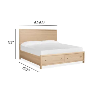 Merrifield Sandstone Beige Queen Panel Storage Bed