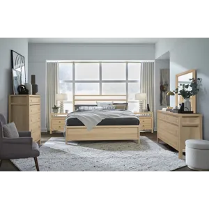 Merrifield Sandstone Beige Queen Upholstered Panel Bed