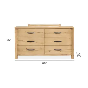 Laramie Honey Wheat Double Drawer Dresser
