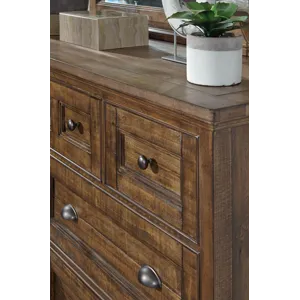 Bay Creek Toasted Nutmeg Drawer Dresser With Landscape Mirror