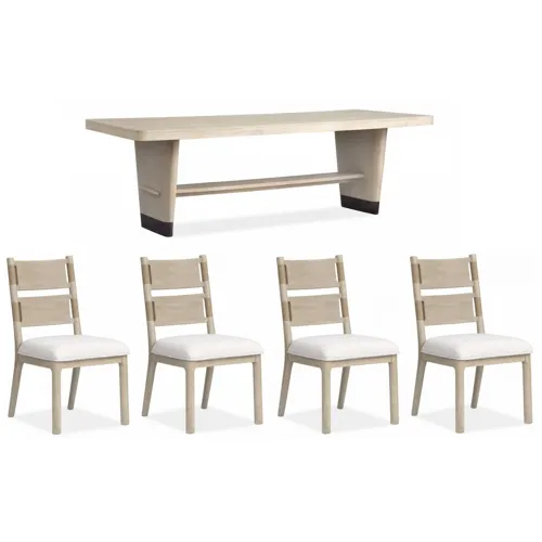 Sunset Cove - Brown 5 PC Trestle Dining Set