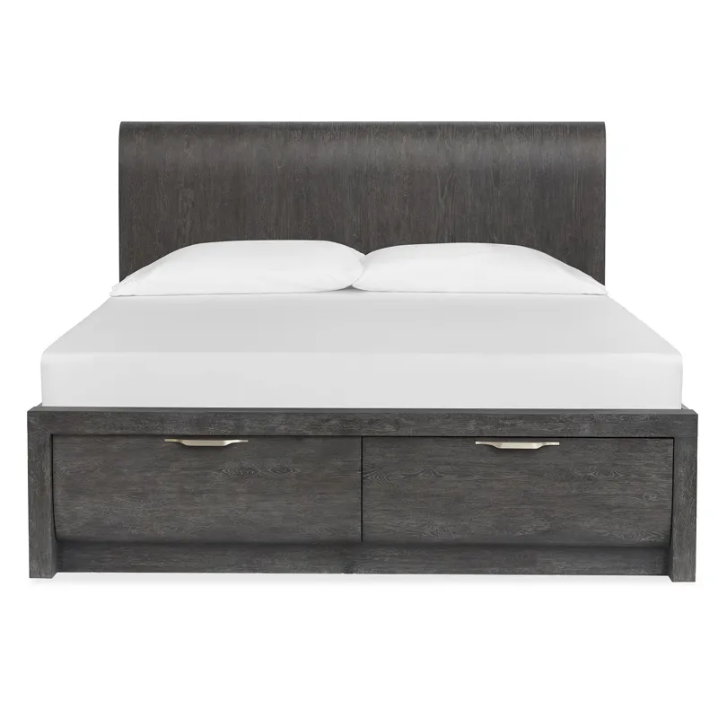 Kinsley Black Heron Queen Panel Storage Bed