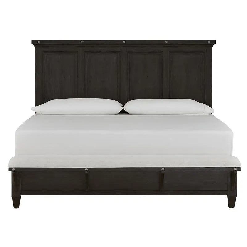 Sierra Queen Panel Bed Upholstered Footboard