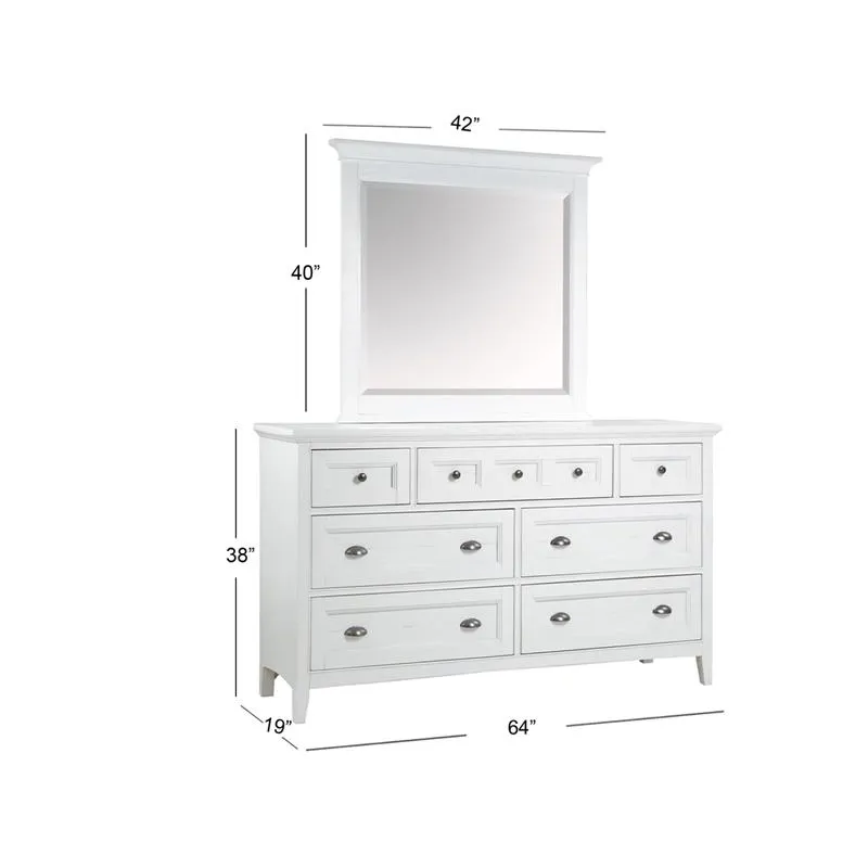 Heron Cove Two Tone Drawer Dresser with Landscape Mirror