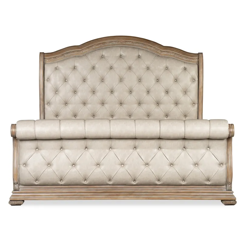 Marisol Fawn Queen Upholstered Sleigh Bed