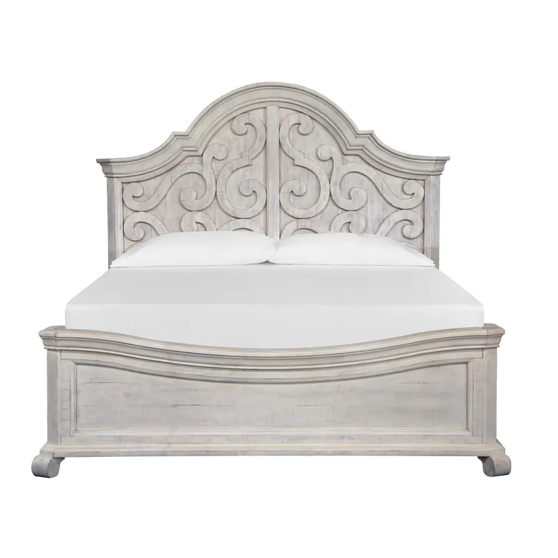 Bronwyn Alabaster Queen Shaped Panel Bed