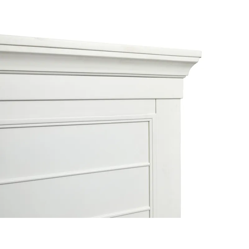Charleston White Dove California King White Panel Bed