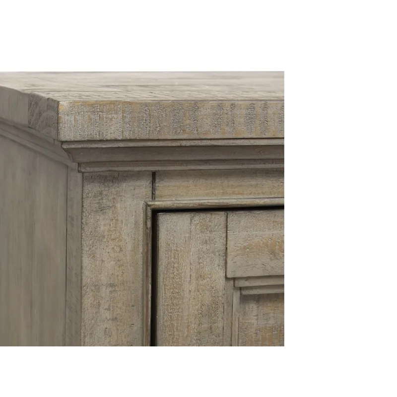Paxton Place Dovetail Grey Drawer Dresser With Landscape Mirror