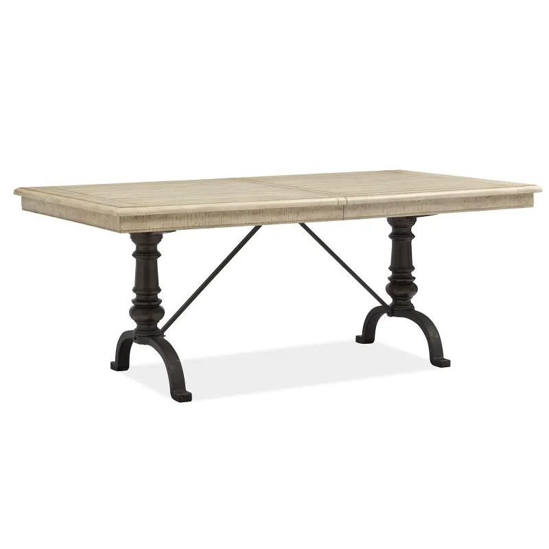 Harlow Wood Rectangular Dining Table Top + Stretchers