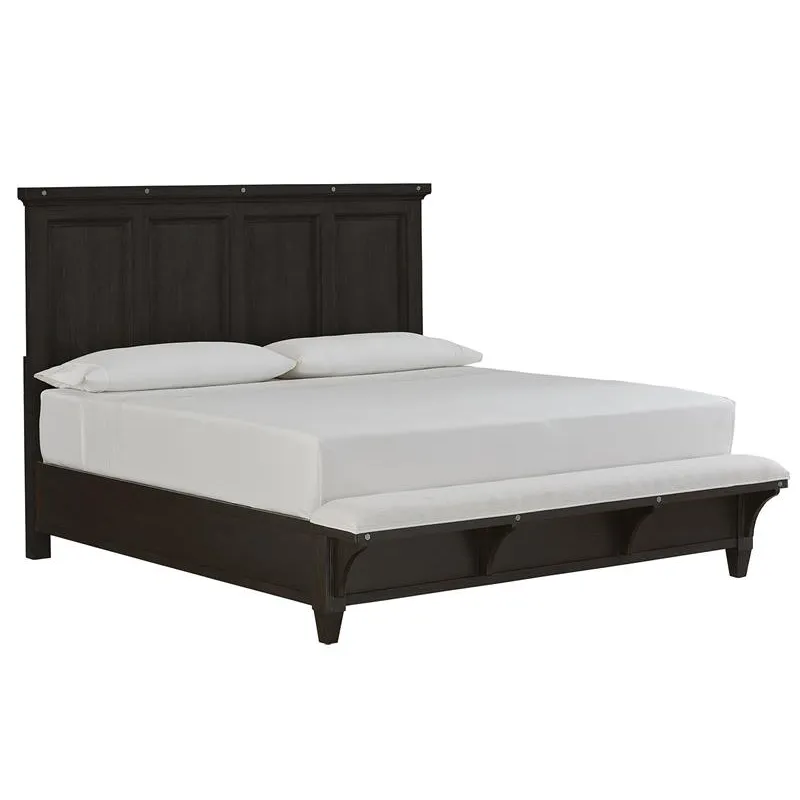 Sierra Queen Panel Bed Upholstered Footboard