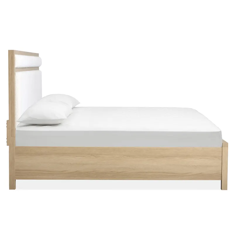 Merrifield Sandstone Beige Queen Upholstered Panel Bed