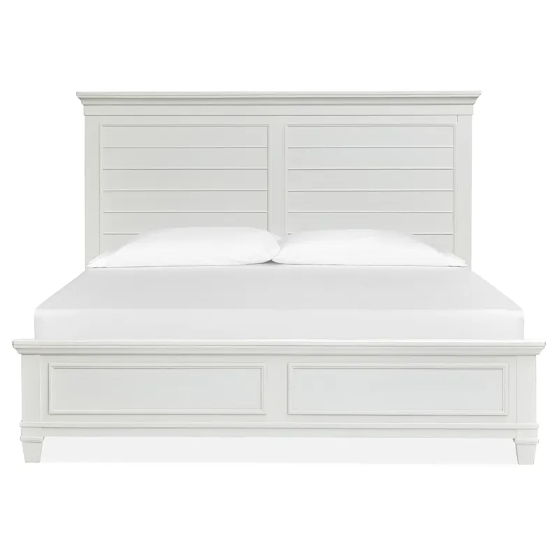 Charleston White Dove California King White Panel Bed