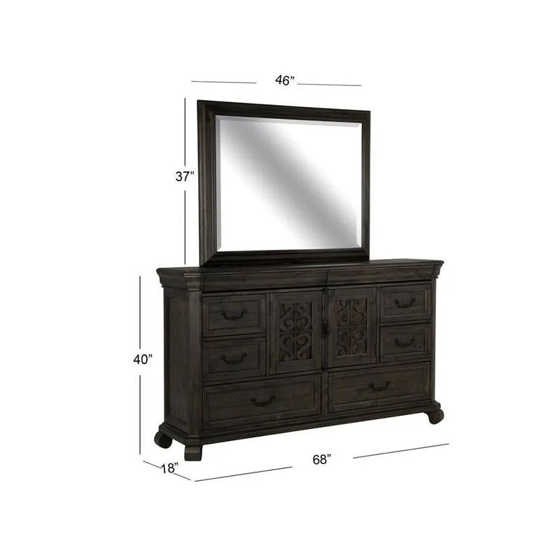 Bellamy Drawer Dresser with Landscape Mirror