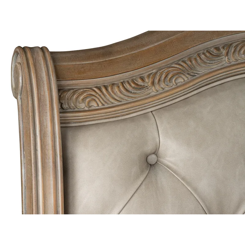 Marisol Fawn Queen Upholstered Sleigh Bed