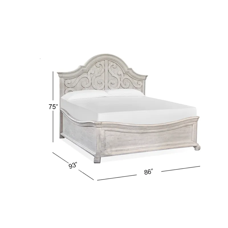Bronwyn Alabaster California King Shaped Panel Bed
