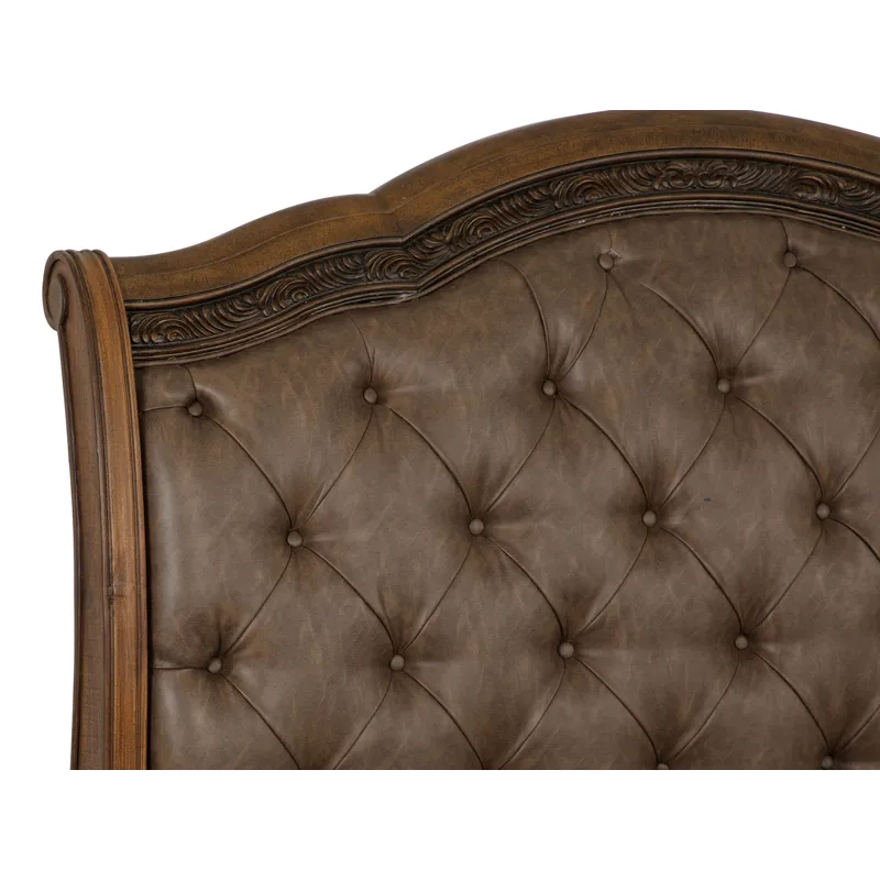 Durango Willadeene Brown California King Upholstered Sleigh Bed