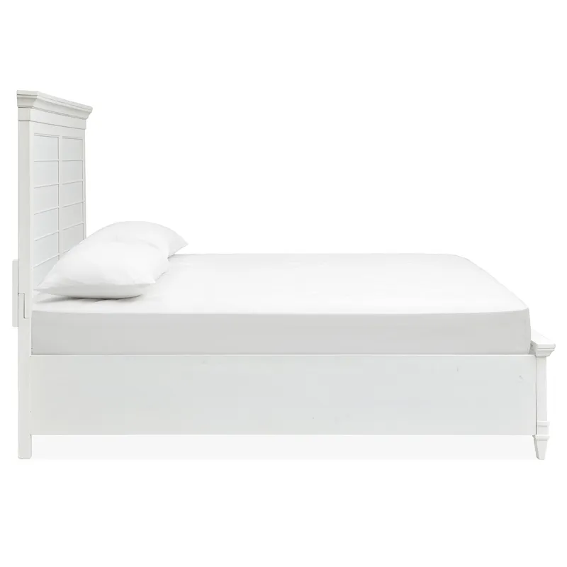 Charleston White Dove California King White Panel Bed