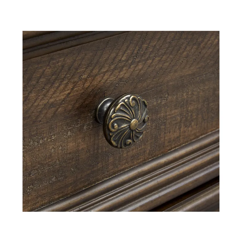 Durango Willadeene Brown Drawer Dresser With Shaped Mirror